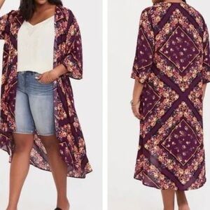 TORRID Floral Kimono Cardigan